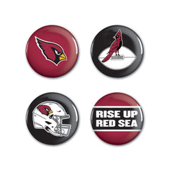 Arizona Cardinals Buttons 4 Pack - Special Order