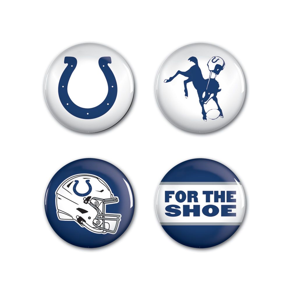 Indianapolis Colts Buttons 4 Pack - Special Order