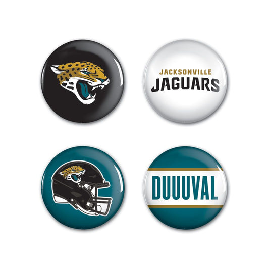 Jacksonville Jaguars Buttons 4 Pack - Special Order