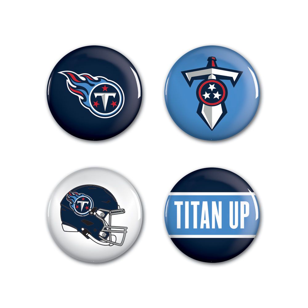 Tennessee Titans Buttons 4 Pack - Special Order