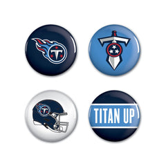 Tennessee Titans Buttons 4 Pack - Special Order