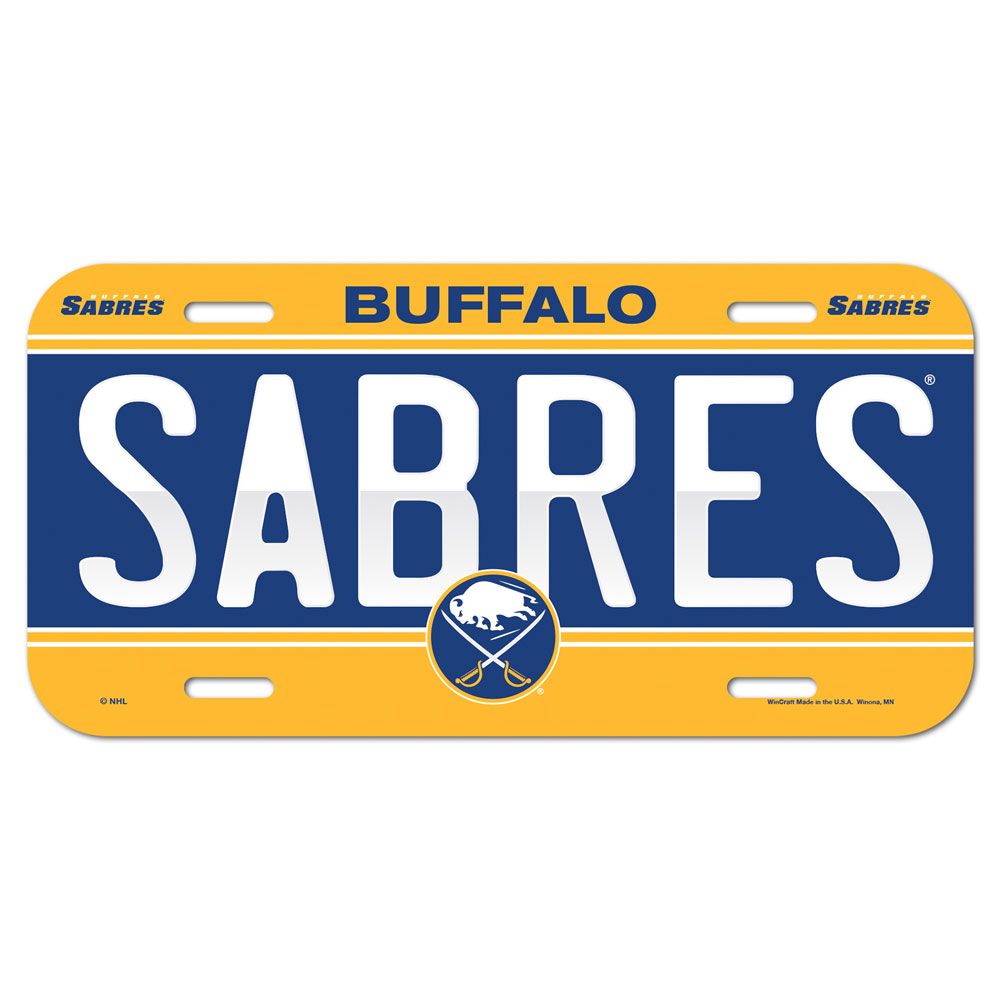 Buffalo Sabres License Plate Plastic - Special Order