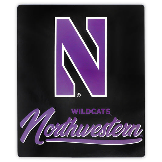 Northwestern Wildcats Blanket 50x60 Raschel Signature Design