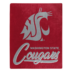 Washington State Cougars Blanket 50x60 Raschel Signature Design