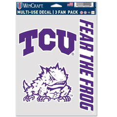 TCU Horned Frogs Decal Multi Use Fan 3 Pack