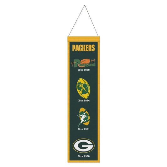 Green Bay Packers Banner Wool 8x32 Heritage Evolution Design