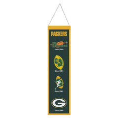 Green Bay Packers Banner Wool 8x32 Heritage Evolution Design