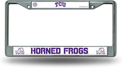 TCU Horned Frogs License Plate Frame Chrome