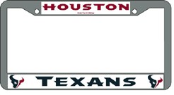 Houston Texans License Plate Frame Chrome  Alternate