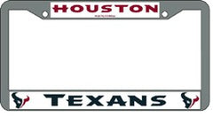 Houston Texans License Plate Frame Chrome  Alternate