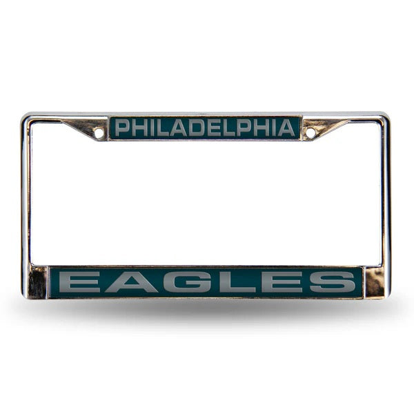 Philadelphia Eagles License Plate Frame Laser Cut Chrome