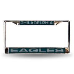 Philadelphia Eagles License Plate Frame Laser Cut Chrome