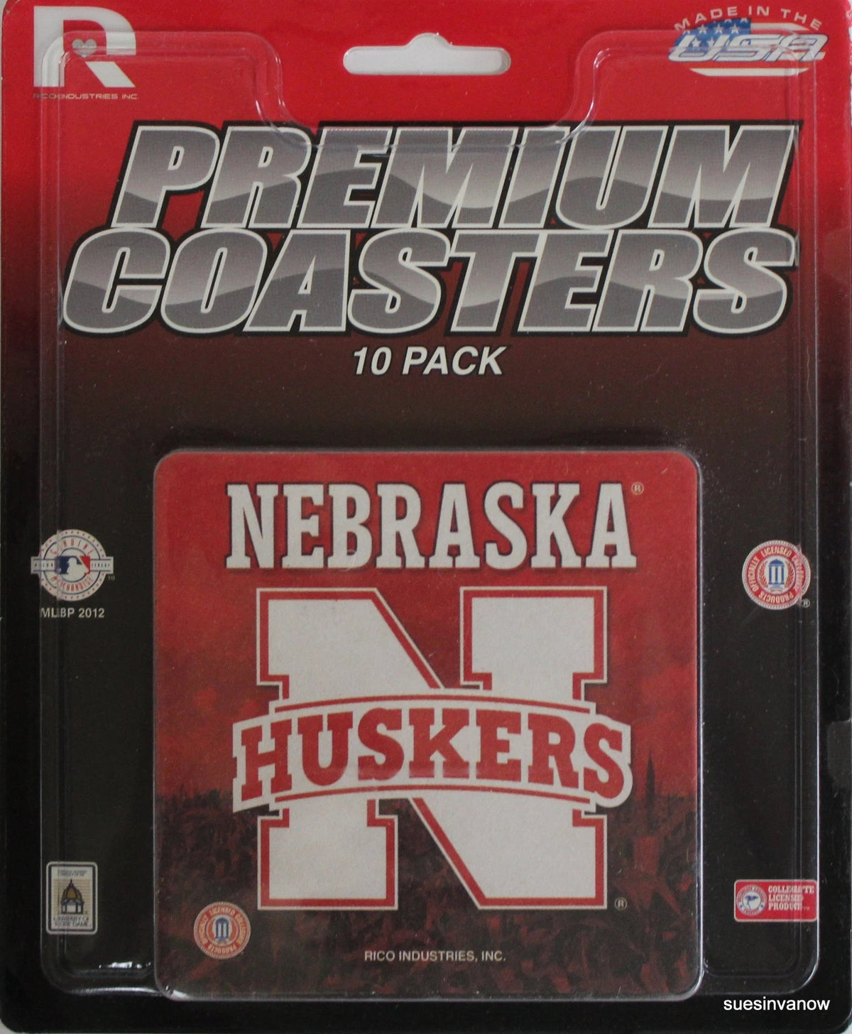 Nebraska Cornhuskers Coaster Script Logo
