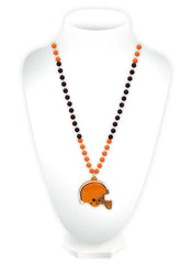 Cleveland Browns Beads with Medallion Mardi Gras