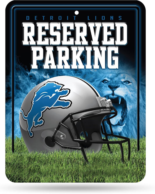 Detroit Lions Sign Metal Parking Logo Design