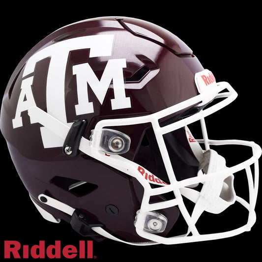 Texas A&M Aggies Helmet Riddell Authentic Full Size SpeedFlex Style Maroon - Special Order