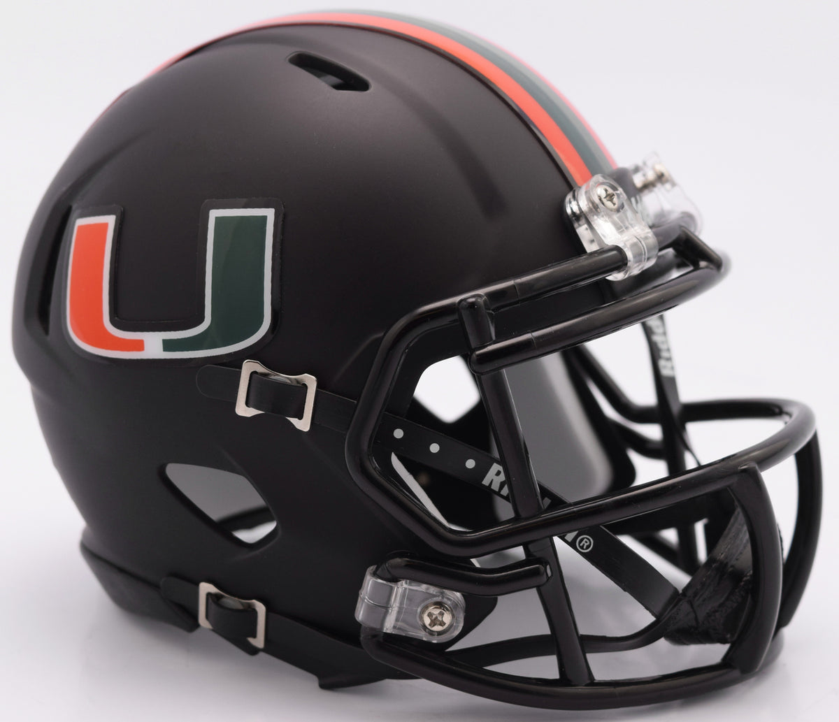 Miami Hurricanes Helmet Riddell Authentic Full Size Speed Style Miami Nights Design - Special Order