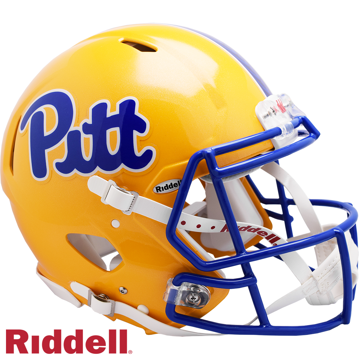 Pittsburgh Panthers Helmet Riddell Authentic Full Size Speed Style Gold - Special Order