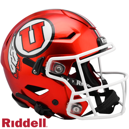 Utah Utes Helmet Riddell Authentic Full Size SpeedFlex Style Red - Special Order
