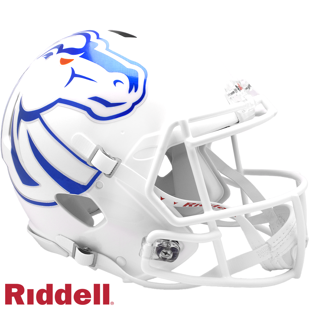 Boise State Broncos Helmet Riddell Authentic Full Size Speed Style White 2024 - Special Order