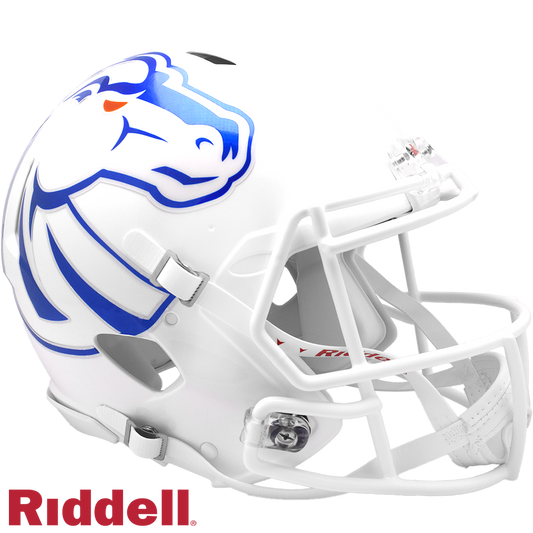 Boise State Broncos Helmet Riddell Authentic Full Size Speed Style White 2024 - Special Order