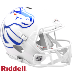 Boise State Broncos Helmet Riddell Authentic Full Size Speed Style White 2024 - Special Order