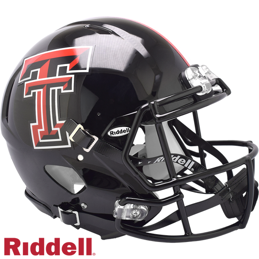 Texas Tech Red Raiders Helmet Riddell Authentic Full Size SpeedFlex Style Black - Special Order