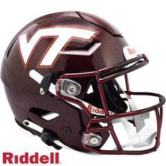 Virginia Tech Hokies Helmet Riddell Authentic Full Size SpeedFlex Style Maroon - Special Order