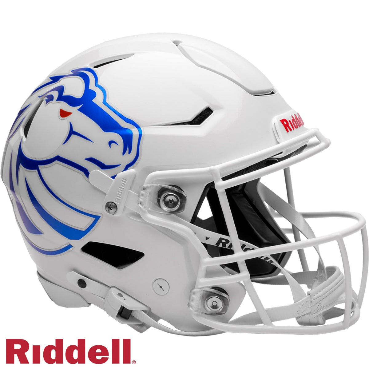 Boise State Broncos Helmet Riddell Authentic Full Size SpeedFlex Style White - Special Order