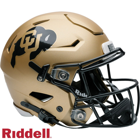 Colorado Buffaloes Helmet Riddell Authentic Full Size SpeedFlex Style Gold - Special Order