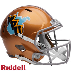 West Virginia Mountaineers Helmet Riddell Replica Full Size Speed Style Gold Throwback - Special Order