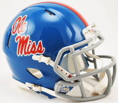 Mississippi Rebels Helmet Riddell Replica Mini Speed Style Powder Blue
