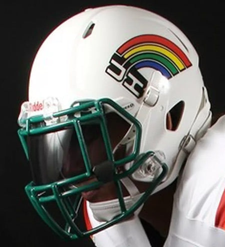 Hawaii Warriors Helmet Riddell Replica Mini Speed Style Retro Rainbow