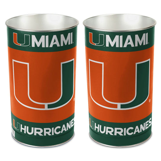 Miami Hurricanes Wastebasket 15 Inch - Periodic Restock