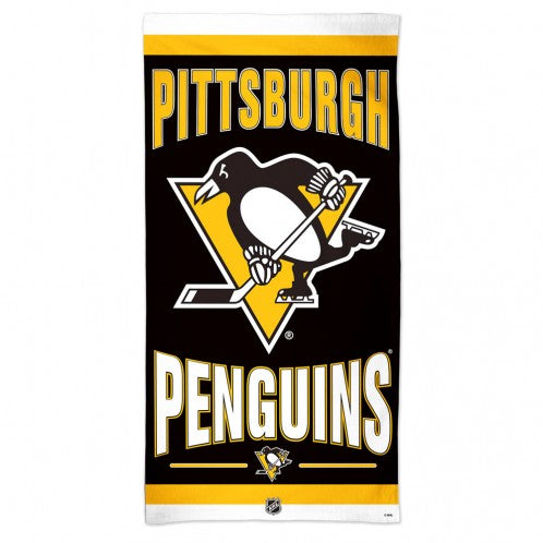 Pittsburgh Penguins Towel 30x60 Beach Style - Special Order
