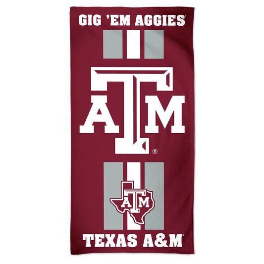 Texas A&M Aggies Towel 30x60 Beach Style