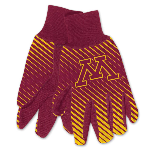 Minnesota Golden Gophers Gloves Two Tone Style Adult Size - Special Order