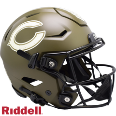 Chicago Bears Helmet Riddell Authentic Full Size SpeedFlex Style Salute To Service 2022