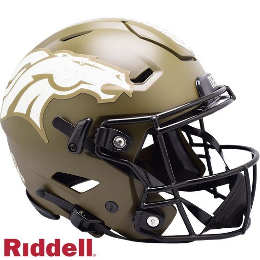 Denver Broncos Helmet Riddell Authentic Full Size SpeedFlex Style Salute To Service 2022