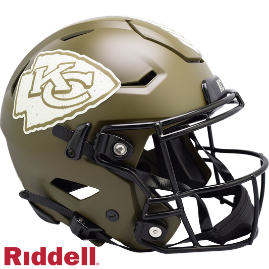 Kansas City Chiefs Helmet Riddell Authentic Full Size SpeedFlex Style Salute To Service 2022