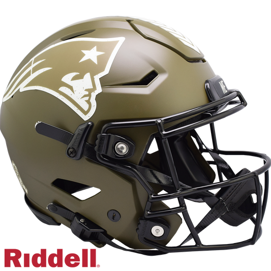 New England Patriots Helmet Riddell Authentic Full Size SpeedFlex Style Salute To Service 2022