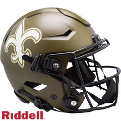 New Orleans Saints Helmet Riddell Authentic Full Size SpeedFlex Style Salute To Service 2022