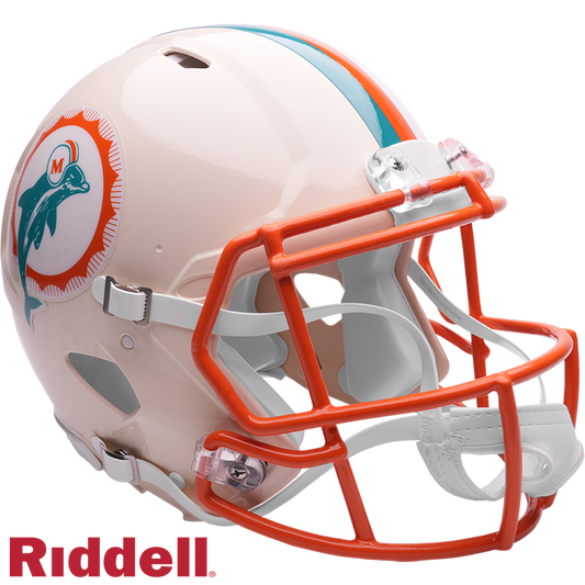 Miami Dolphins Helmet Riddell Authentic Full Size Speed Style Retro Collection