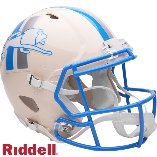 Detroit Lions Helmet Riddell Authentic Full Size Speed Style Retro Collection