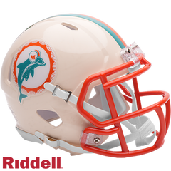 Miami Dolphins Helmet Riddell Replica Mini Speed Style Retro Collection