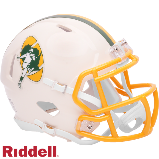 Green Bay Packers Helmet Riddell Replica Full Size Speed Style Retro Collection