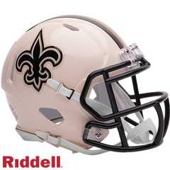 New Orleans Saints Helmet Riddell Replica Mini Speed Style Retro Collection