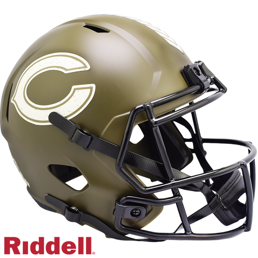 Chicago Bears Helmet Riddell Replica Full Size Speed Style Salute To Service 2022