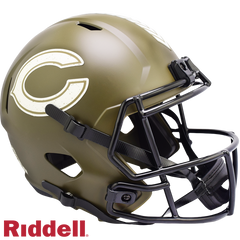 Chicago Bears Helmet Riddell Replica Full Size Speed Style Salute To Service 2022