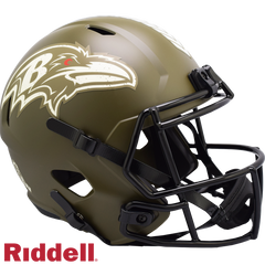 Baltimore Ravens Helmet Riddell Replica Full Size Speed Style Salute To Service 2022